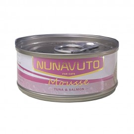 Nunavuto 貓罐頭 – 慕絲系列 - 吞拿魚加三文魚 慕絲 60g x 24罐